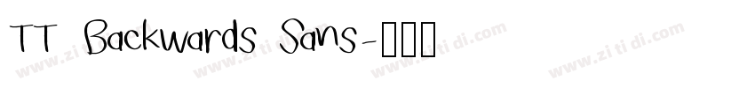 TT Backwards Sans字体转换